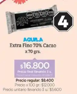 Farmacity Aguila extra fino 70% cacao oferta