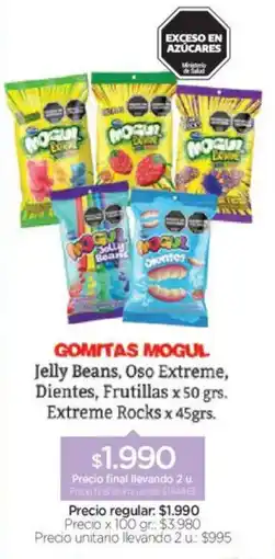 Farmacity Gomitas mogul jelly beans, oso extreme, dientes, frutillas oferta