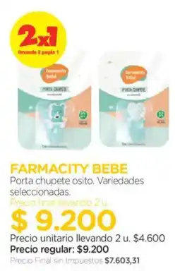 Farmacity Farmacity bebe porta chupete osito oferta