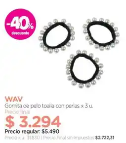Farmacity Wav gomita de pelo toalla con perlas oferta