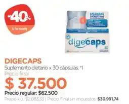 Farmacity DigeCaps suplemento dietario oferta