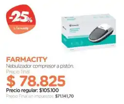 Farmacity Farmacity nebulizador compresor a pistón oferta