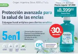 Farmacity Fluorogel enjuague bucal antiplaca para dientes sensibles oferta