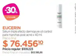 Farmacity Eucerin serum triple efecto dermopure oil control para manchas post acné oferta