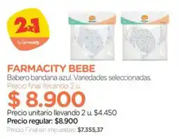 Farmacity Farmacity bebe babero bandana azul oferta