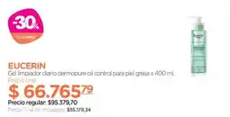 Farmacity Eucerin gel limpiador diario dermopure oil control para piel grasa oferta