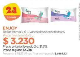 Farmacity Enjoy toallas íntimas oferta