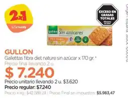 Farmacity Gullon galletitas fibra diet nature sin azucar oferta