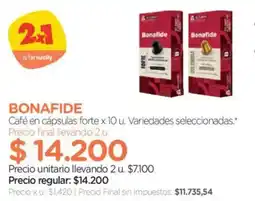 Farmacity Bonafide café en cápsulas forte oferta