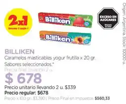 Farmacity Billiken caramelos masticables yogur frutilla oferta