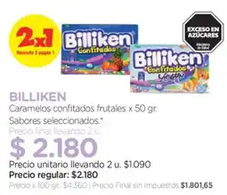 Farmacity Billiken caramelo confitado frutales oferta