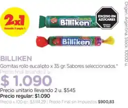 Farmacity Billiken gomitas rollo eucalipto oferta