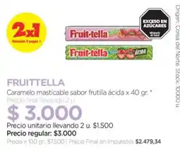 Farmacity Fruit-tella caramelo masticable sabor frutilla ácida oferta