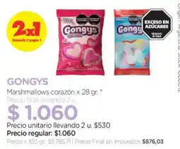 Farmacity Gongys marshmallows corazón oferta