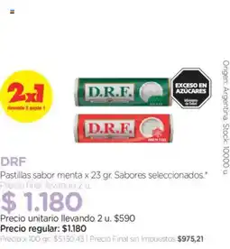 Farmacity Drf pastillas sabor menta oferta