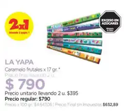 Farmacity La yapa caramelo frutales oferta
