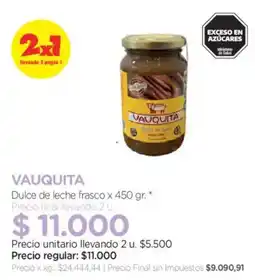 Farmacity Vauquita dulce de leche frasco oferta