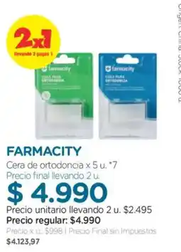 Farmacity Farmacity cera de ortodoncia oferta