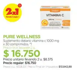Farmacity Pure wellness suplemento dietario vitamina c 1000 mg oferta