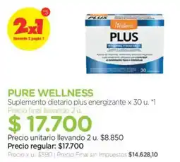 Farmacity Pure wellness suplemento dietario plus energizante oferta