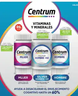 Farmacity Centrum vitaminas y minerales oferta