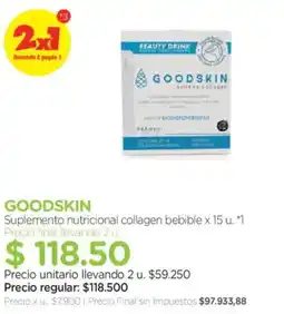 Farmacity Goodskin suplemento nutricional collagen bebible oferta