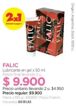 Farmacity Falic lubricante en gel oferta