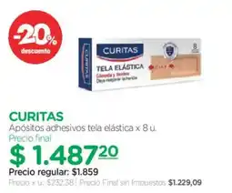 Farmacity Curitas apósitos adhesivos tela elástica oferta