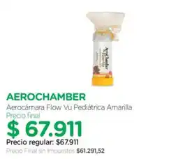 Farmacity Aerocámara Flow Vu Pediátrica Amarilla oferta