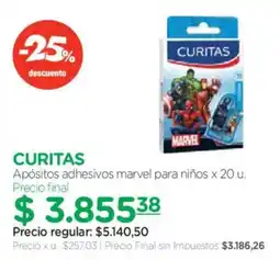 Farmacity Curitas apósitos adhesivos marvel para niños oferta