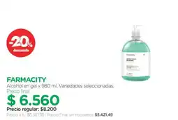 Farmacity Farmacity alcohol en gel oferta