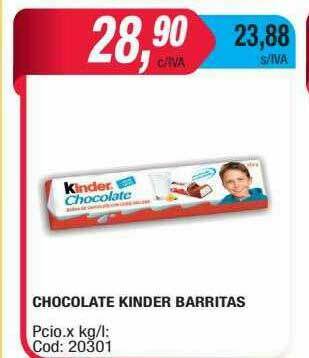 Maxiconsumo Chocolate Kinder Barritas oferta