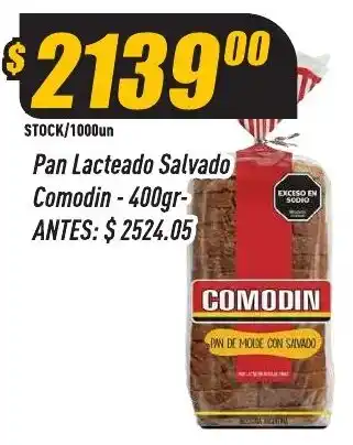 Comodin pan lacteado salvado