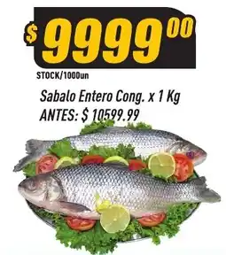 Supermercados Comodin Sabalo Entero Cong. oferta