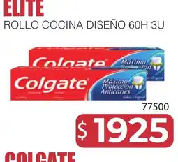 Masivos Colgate rollo cocina diseño 60h 3u oferta