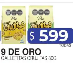 Masivos 9 de oro galletitas crujitas oferta