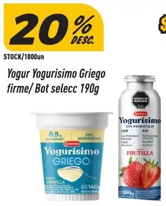 Supermercados Comodin Yogurisimo yogur griego firme oferta