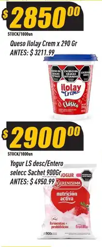 Supermercados Comodin Ilolay queso crem oferta