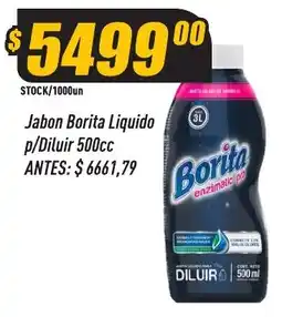 Supermercados Comodin Borita jabon liquido p/diluir oferta