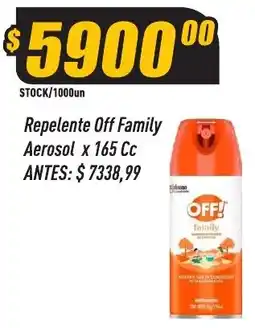 Supermercados Comodin Off! repelente off family aerosol oferta