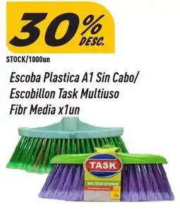 Supermercados Comodin Task escoba plastica a1 sin cabo/escobillon task multiuso fibr media oferta