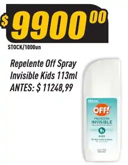Supermercados Comodin Off repelente off spray invisible kids oferta