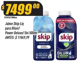 Supermercados Comodin Skip jabon liquido para diluir power deluxe/oxi 500ml oferta