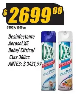 Supermercados Comodin Desinfectante Aerosol X5 Bebe/Citrico oferta