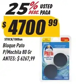 Supermercados Comodin Pato bloque p/ mochila 80 gr oferta