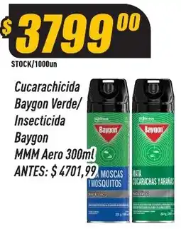 Supermercados Comodin Baygon cucarachicida baygon verde insecticida baygon mmm aero 300ml oferta