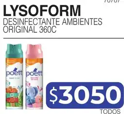 Masivos Lysoform desinfectante ambientes original 360c oferta