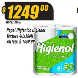 Supermercados Comodin Higienol papel higienico higienol textura 4u x 30mt oferta