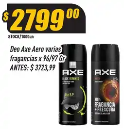 Supermercados Comodin Axe deo aero varias fragancias oferta