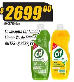 Supermercados Comodin Cif lavavajilla limon/limon verde oferta